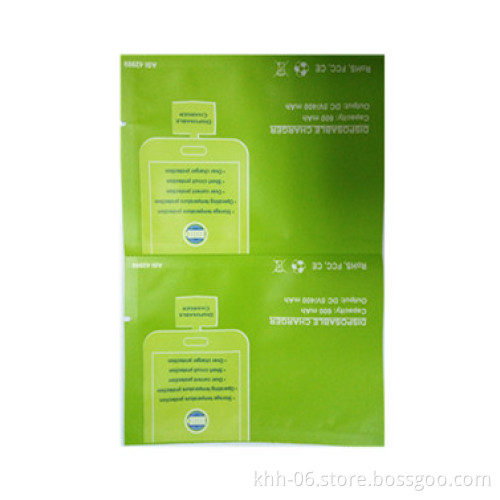2016 New design custom printing 3 side sealed disposable charger small plastic packaging bag
